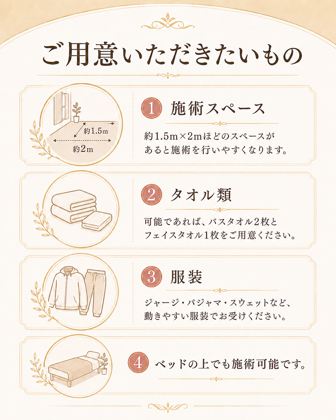 ご用意いただきたいもの