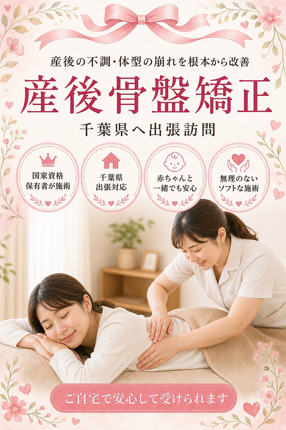 千葉県の産後骨盤矯正 出張訪問 バランス工房